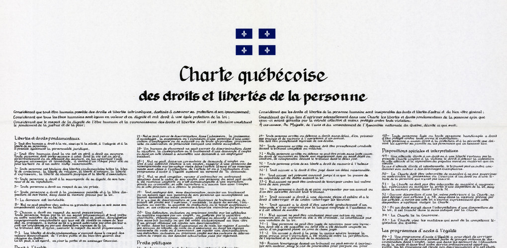 Photo de la Charte des droits.
