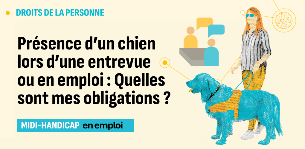 Image de la formation sur le chien guide : une femme non voyante et son chien.